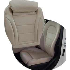 Driver Side Bottom Leather Perforated Seat Cover Tan Compatible with Mercedes Benz C Class W205 C250 C300 C350 C400 GLC300 GLC300e 2015 2016 2017 2018 2019 2020 2021