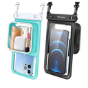 Niveaya 2 Pack IPX8 Waterproof Phone Pouch, Large Space Cell Phone Pouch Floating, Water Proof Phone Case with Lanyard, Phone Dry Bag Beach Cruise Ship Essentials(Up to 8.5")