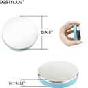 2 x BESTNULE Professional Steel Bench Block, Covered with TPR Soft Plastic at The Bottom, Metal Stamping Table Mirror, Polishing with Chrome Plating for Jewelry Stamping Tools, (Dia: 3, H: 19/32) (blue)