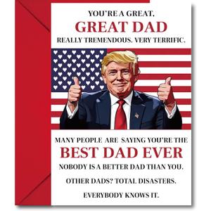 7 x Funny Fathers Day Card, Happy Birthday Cards Humor Gift from Son Daughter or Kids Hilarious & Heartfelt Greeting Card for Dad, Grandpa, Husband Premium Quality, Perfect for Fathers Day, Birthday, or Unique Gift
