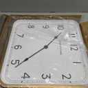 Presentime & Co. 16" Anton Vintage Square Clock, Silent No Ticking, Wall Art and Timepiece for Home Decoration/Wall Dcor, Antique Hamilton Gold Color