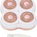 Flawliss Legs Shaver, Legs Hair Remover Replacement Heads for Finishing Touch Flawliss Replacement Heads with 1 Cleaning Brush