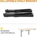 Wallmaster 24inch Folding Shelf Brackets Garage Heavy Duty Steel Max Load 500lb Floating Wall Mounted Collapsible Shelf Bracket Space Saving (Pack of 2, No Board)