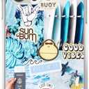 Good Vibes Picture Collage Phone Case for iPhone 16 Pro, Summer Sea Beach Blue Collage Cover for Women Men Girls Boys for iPhone 16 Pro, Trendy Design TPU Bumper Cover Case