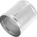 Motoforti 4.75" OD Straight Exhaust Pipe Tube with Bead Roll Car Exhaust Pipe Tubing Piping 5" End Length T304 Stainless Steel Silver Tone