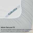 GOKOTTA 4-Pcs King Size Sheets Set, 10-16" Deep Pocket, Non-Slip Elastic Corner Straps, Washed & Brushed Microfiber Polyester - Hotel Luxury, Ultra Soft, Breathable, Wrinkle-Free, Anti-Rip -Light Grey