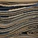 SAND MINE Reversible Mats, Plastic Straw Rug, Modern Area Rug, Large Floor Mat and Rug for Outdoors, RV, Patio, Backyard, Deck, Picnic, Beach, Camping, Trailer, Black & Brown, 9' x 18'