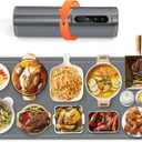 Newise Graphene Warming Mat for Food - Fast Full Surface Heating, Extra Large (XXL 36”x 16") Electric Warming Trays for Buffets Party Countertop with 6 Temp & Timer Settings, Gifts for Mom Wife, Gray