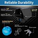 Upgrade 2.0 Trailer Coupler Lock, Universal Trailer Tongue Hitch Lock for 2 & 2-5/16 Couplers, Anti-Theif Design, 1/4" Ultra Thick Steel, Heavy Duty Trailer Locks for Boat, RV, Camper, Truck