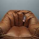 Big Joe Hug Bean Bag Chair, Tan, Vegan Suede, Kids and Teens, 3 feet