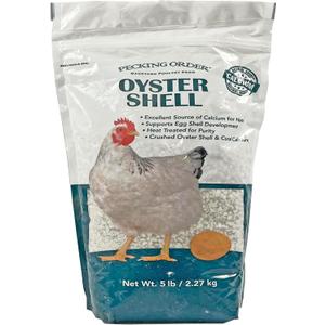 2 x Pecking Order Oyster Shell - Calcium Supplement to Support Laying Hens and Strong Egg Shell Development (5 LB) (EXP 12/31/26)