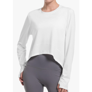 Women's Long Sleeve Compression Shirts, Dry Fit Workout Athletic Sun Protection Cooling Tops for Yoga Running Gym XL