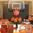 16 PCS Basketball Gift Bags with Handles for Basketball Birthday Party Supplies, Basketball Party Favor Bags Candy Treats Bags, Basketball Goodie Bags for Kids Boys Girls