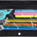 WODISON 3-Ring Pen Pencil Pouch with Clear Window Stationery Bag Binder Case Classroom Organizers Black