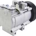 AC Compressor with A/C Clutch compatible with For Ford Crown Victoria F-150 Mustang Excursion F-250 F-350 For Lincoln Mercury 1994-2009 CO 101290C