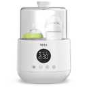 Double Baby Bottle Warmer and Sterilizer for Breastmilk and Formula - Fast Milk Bottle Heater for Twins, Baby Food Warmer with Timer and Auto Shut Off, White