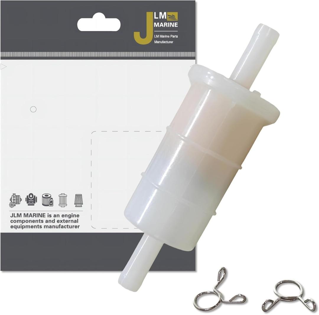 816296Q2 5/16 In-line Fuel Filter for Mercury Yamaha and Johnson Evinrude Outboard Engine 8mm 65W-24251-10 398327 18-7830