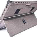 Case for 12.3" Microsoft Surface Pro 7+/7/6/5/4/LTE Protective Rugged Cover Case, with Stylus Pen Holder and Hand Strap, Compatible with Type Cover Keyboard, Light Gray