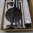 Nukanu Floor Lamp with Remote Control, Bright Floor Lamps for Living Room/ Bedroom/ Office, Stepless Adjustable 3000K-6000K Colors and 10-100% Brightness, Standing Light with Foot Switch (Black)