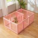 Cozy-Picket Dog Playpen Indoor Deco Pen, 24" H, Pink, 12 Panels