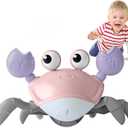 Crawling Crab Baby Toy Fantastic Creatures Toys Infant Sensory Tummy time Toys 3 4 5 6 7 8 9 10 11 12 Babies boy Girl Learning Crawl 3-6 6-12 Walking Toddler Gifts for 36 Months Old (Pink)
