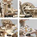 ROKR Marble Run 3D Wooden Puzzles Model Building Kits for Adults - Educational Project Brain Teaser, DIY Crafts for Adults & Kids (Fortress)