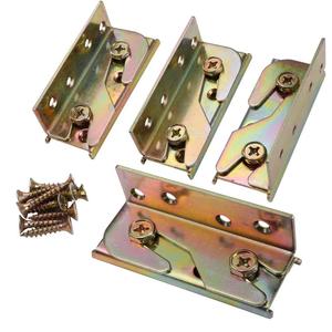 Bed Rail Brackets - Wooden Bed Frame Hardware - Heavy Duty Non-Mortise Bed Rail Fittings - Set of 4 (Screws Included)