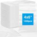 Plastic Bags, 1200pcs 4 x 6 inch 2 mil Thick, Zip Bag, Clear Jewelry Bags, Baggies with Resealable Zip Bag for Small Business, Daily Vitamin, Jewelry, Candy