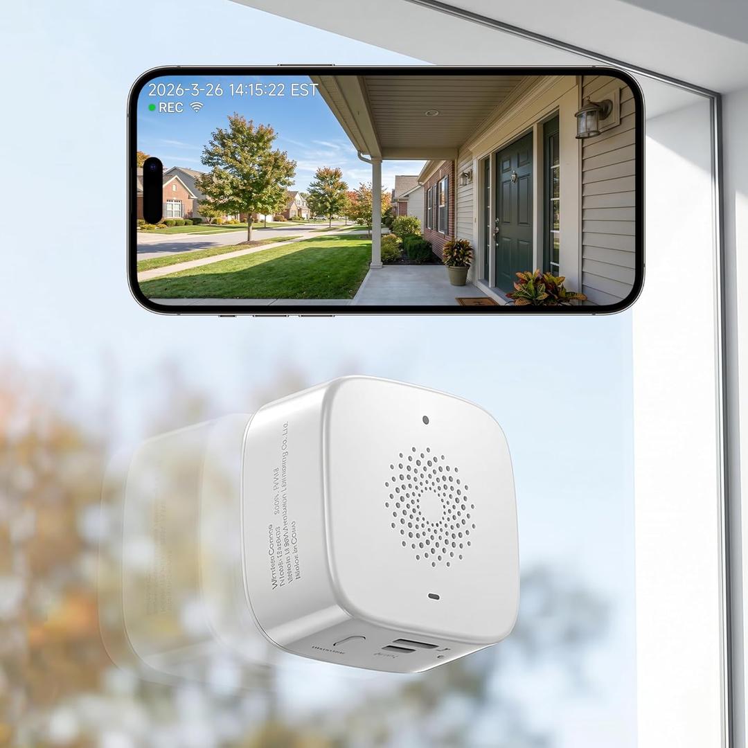 SOIADV 2K Wireless Window Camera,No-Drill Install,2.4GHz & 5GHz WiFi Indoor Cameras for Home Security,AI Human & Vehicle Detection, 6s Pre-Roll, Battery Powered,4MP Color Night Vision,SD/Cloud