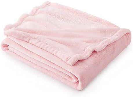 Bedsure Fleece Pink Throw Blanket - 300GSM Cute Blankets for Couch, Sofa, Bed, Soft Lightweight Plush Cozy Throws for Toddlers, Girls