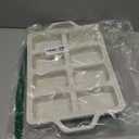 Vinino Silicone Mini Loaf Pans with Metal Reinforced Frame-2 Pack, Non-stick Silicone Bread Pan for Baking 8-Cavity, Tiny Banana Bread Set, Dishwasher Safe Brownie Pan-Cream