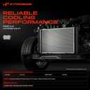 A-Premium Engine Coolant Radiator Assembly Compatible with Honda Accord 2003 2004 2005 2006 2007, V6 3.0L GAS, Automatic Transmission