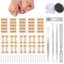 Professional Ingrown Toenail Set with Breathable Ingrown Toenail Strips, Curved Toenails Corrector Patch, Painless File and Lifter Pedicure Tools