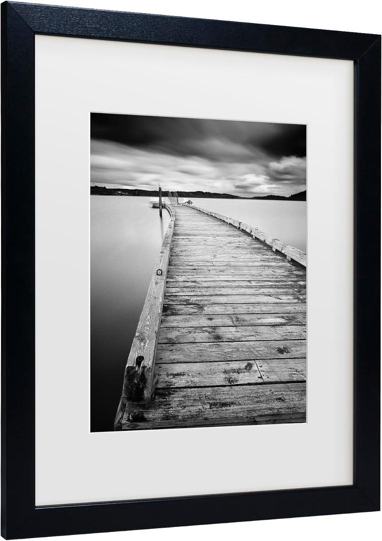 Framed Wall Art - Moises Levy ‘Motchia’ Wall Decor with Matted Frame - Living Room, Kitchen, and Bathroom Art - 16x20