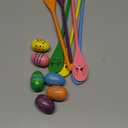 JOYIN Easter 12PCS Egg and Spoon Race Game Set, 6 Woodeen Egg and Spoons with Assorted Colors Outdoor Games, Party Favor Supplies