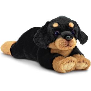 Bearington Gunner Rottweiler Stuffed Animal Dog Plush - 15" Soft and Realistic Rottweiler Plush Toy with Ultra-Soft Fur and Huggable Body - Adorable Stuffed Dog Gift for Kids, Adults, and Dog Lovers