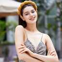 Spa Terry Cloth Facial Headbands, Set of 2 Skincare Combo Pack - Puffy Makeup Headbands for Face Washing and Masks (Blue + Dark Khaki)