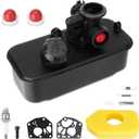 498809 Fuel Gas Tank and 795469 Carburetor Kit Compatible with Briggs & Stratton 9J900 9L900 9S500 9B900 9C900 9D900 9E900 Series Engine Replace# 494406 795477 794147 699660 794161 498811 498809A
