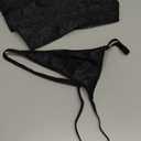 SOLY HUX Women's Lace up Boned Overbust Corset Tube Top Zipper Waist Cincher Bustier Bodyshaper Tops M 