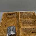 Marsui 9 Pcs Wicker Storage Baskets for Pantry Organization with Handle Labels Handwoven Multi-size Brown Small Organizer Baskets Storage Bins Container for Shelves Closet Toilet Christmas Holiday (Primary Colour)