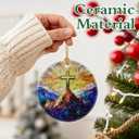 2 x Christian Cross Ornament | Religious Christmas Ornament, Christmas Tree Decoration, Christian Home Decor | Religious Gifts | Easter Faith Cross Gifts, Baptism Gift, Confirmation Gift