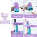 Water Table Pump, Battery Powered Water Pump for Kids 3 Hours Non-Stop Fun Summer Outdoor Water Play Table Accessories for Step2 Water Table Toys for Kids Toddlers Purple