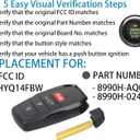 Smart Key for Toyota Corolla 2023-2025, Alliskeys Vehicle Proximity Remote Control Key Fob Replacement for Corolla HYQ14FBW 8990H-AQ010 231451-2561