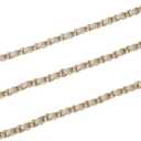 uxcell Purse Chain Strap, 32" Leather Iron Flat Chain Strap Handbag Chains Purse Straps for Shoulder Bags Replacement Strap (Gold Strap + Gold Chain)