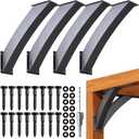 Heavy Duty 45 Degree Angle Support Bracket 4"4" (Actual: 3.2"3.2") Wood Beam Support Hardware Degree Post Bracket for Gazebos Pagola Porches 4Pcs