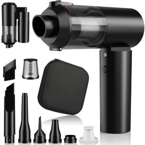 AirifyPro Vac V2 Portable Air Blower/Car Vacuum 90Foldable 3in1 Handheld Vacuums Cleaner Brushless Motor High Power 16000PA Compressed Air Dusters Cordless Vacuum Cleaners for Car Home (Black)