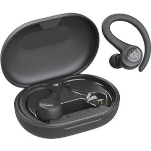 JLab Go Air Sport, Wireless Workout Earbuds Featuring C3 Clear Calling, Secure Earhook Sport Design, 32+ Hour Bluetooth Playtime, and 3 EQ Sound Settings (Graphite/Black)