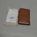 GOIACII Womens Wallets RFID Blocking Leather Trifold Clutch Wallet Credit Card Holder Ladies Purse 3 ID Windows Brown