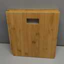 Chunful 2 Pcs Bamboo Storage Containers 11 Inches Stackable Large Storage Baskets for Shelves Wooden Cube Boxes with Handles for Bedroom Organizing Shelf Closet Cabinet