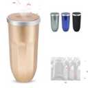 2PCS Car Trash Can with Lid, Car Trash Can Cup Holder with 3 Fragrance Tablets, Press to Open Vehicle Trash Bin, Mini Garbage Bin for Automotive Car, Home, Office, Kitchen, Bedroom,Gold
